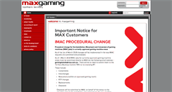 Desktop Screenshot of nt.maxgaming.com.au